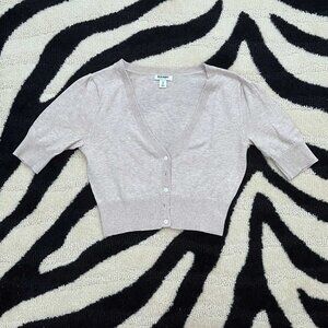 Old Navy CREAM Lightweight Cropped Cardigan